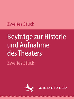 cover image of Beyträge zur Historie und Aufnahme des Theaters